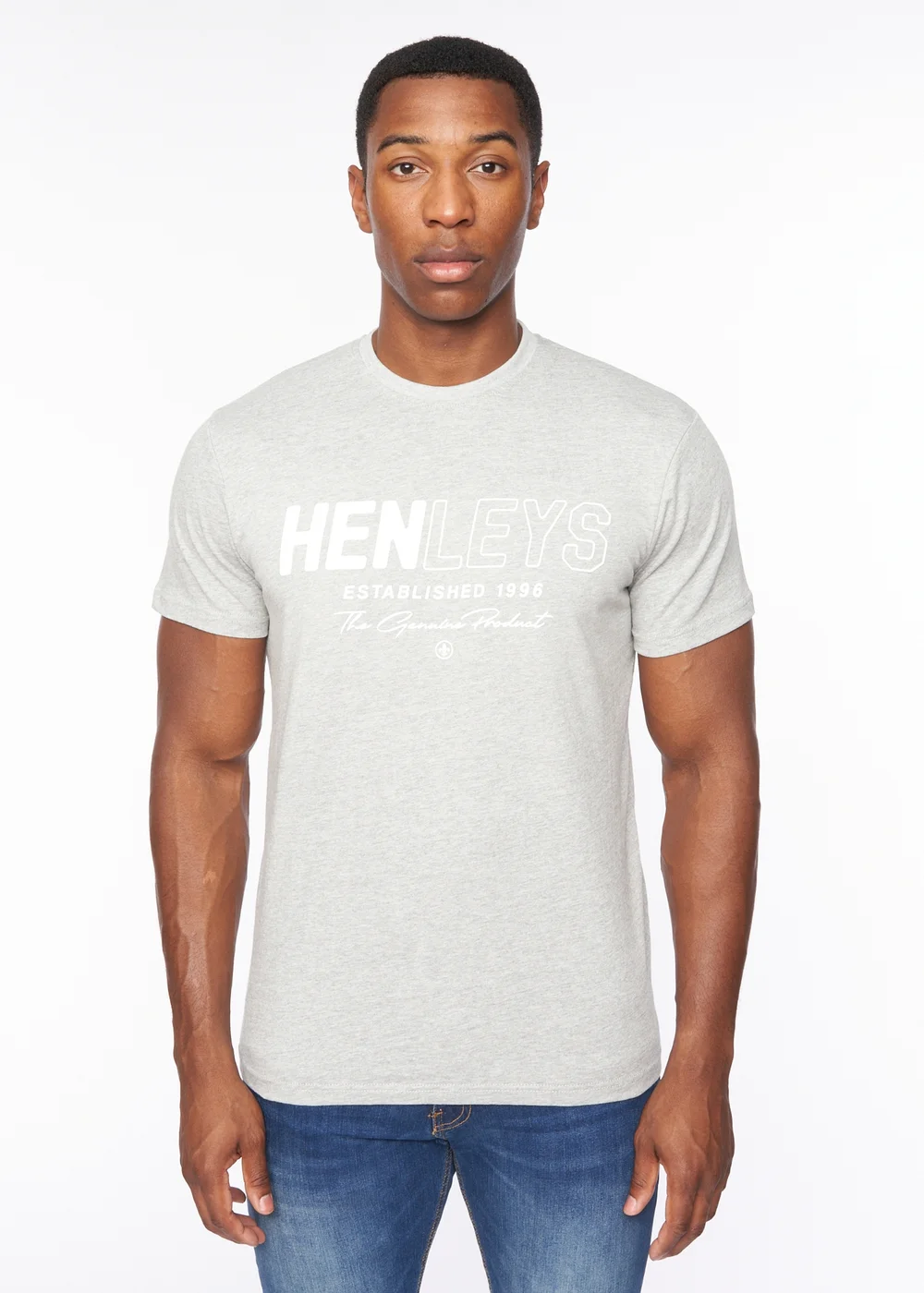 Henleys Grey Melvern T-Shirt - Medium Image 1