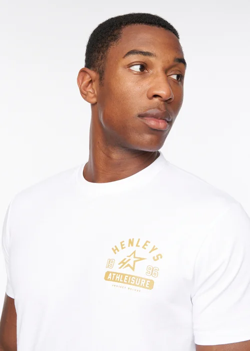 Henleys Optic White Upton T-Shirt - Medium Image 4