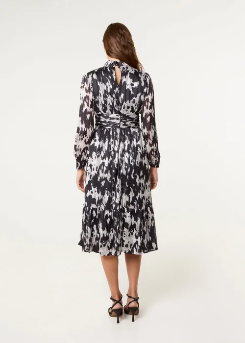 Blue Vanilla Black High Neck Midi Dress - 12 Image 4