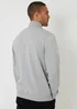 Threadbare Light Grey Funnel Neck Zip Through Sweatshirt - M Image 2