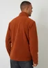 Threadbare Terracotta Quarter Zip Microfleece Sweatshirt - 2XL Image 2