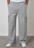 Threadbare Light Grey Wide Leg Cargo Joggers - L Image 1