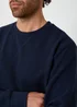 Threadbare Navy Textured Crew Neck Sweatshirt - XL Image 4