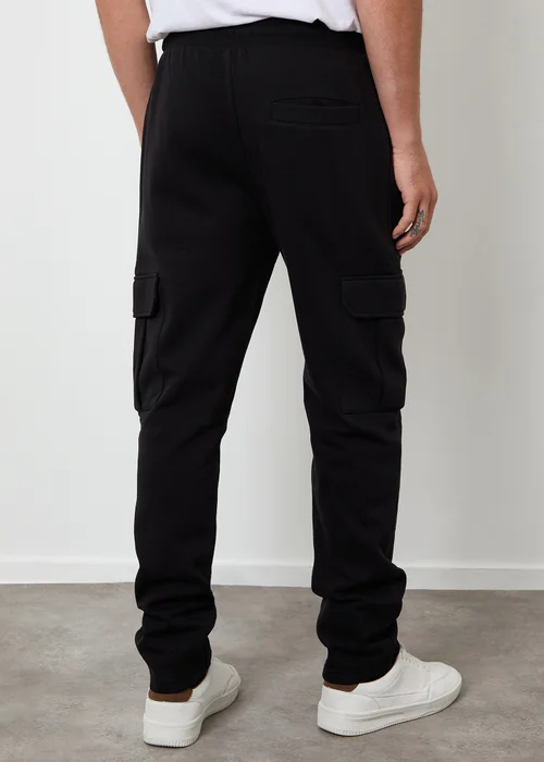 Threadbare Black Cargo Joggers - L Image 2