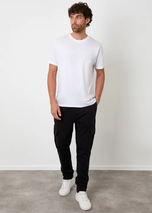 Threadbare Black Cargo Joggers - L Image 3