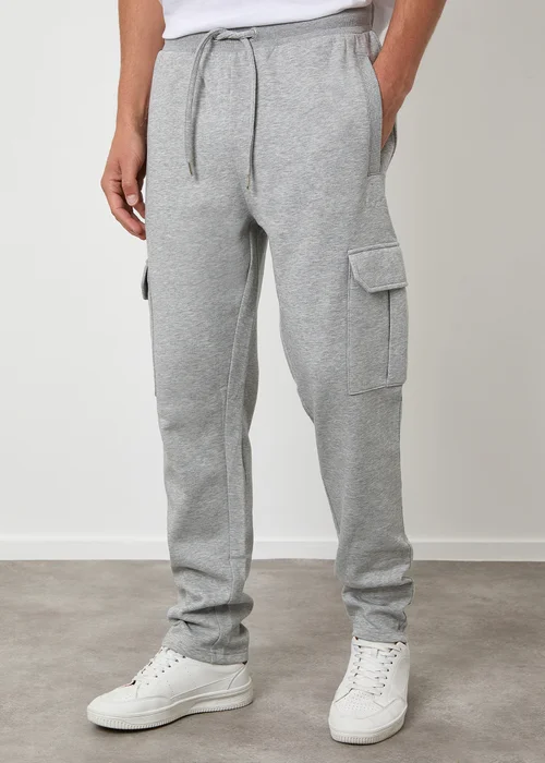 Threadbare Light Grey Cargo Joggers - 2XL Image 1