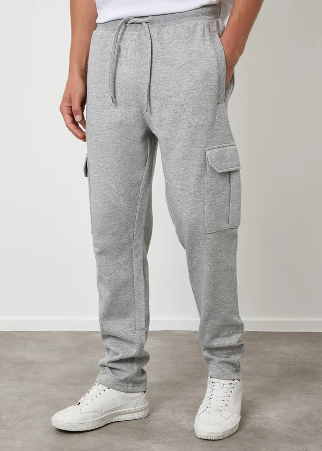 Threadbare Light Grey Cargo Joggers