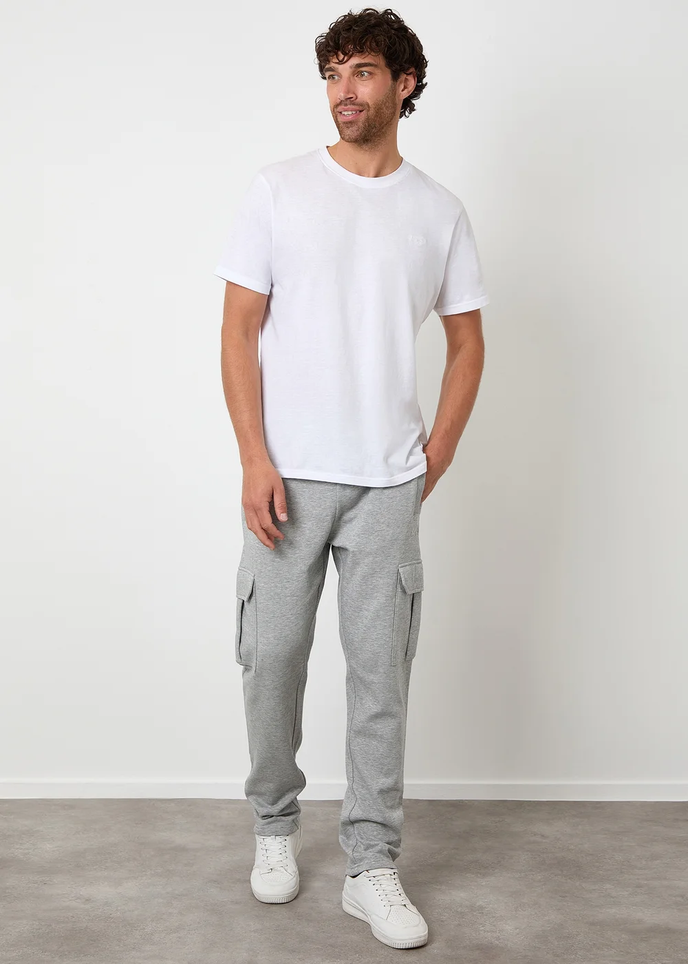 Threadbare Light Grey Cargo Joggers - 2XL Image 3