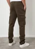 Threadbare Khaki Cargo Joggers - XL Image 2