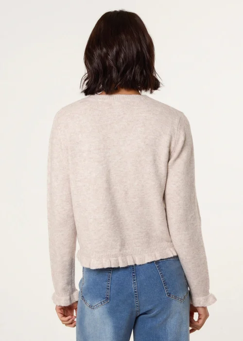 Blue Vanilla Stone Cardigan With Ruffle Trim - Size 18-20 Image 4