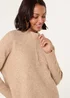 Blue Vanilla Beige Half Zip Jumper - Size 18-20 Image 1