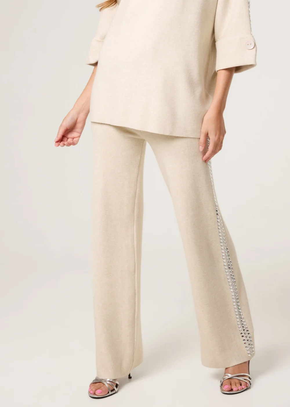 Blue Vanilla Stone Square Rhinestone Trousers - L/XL Image 2