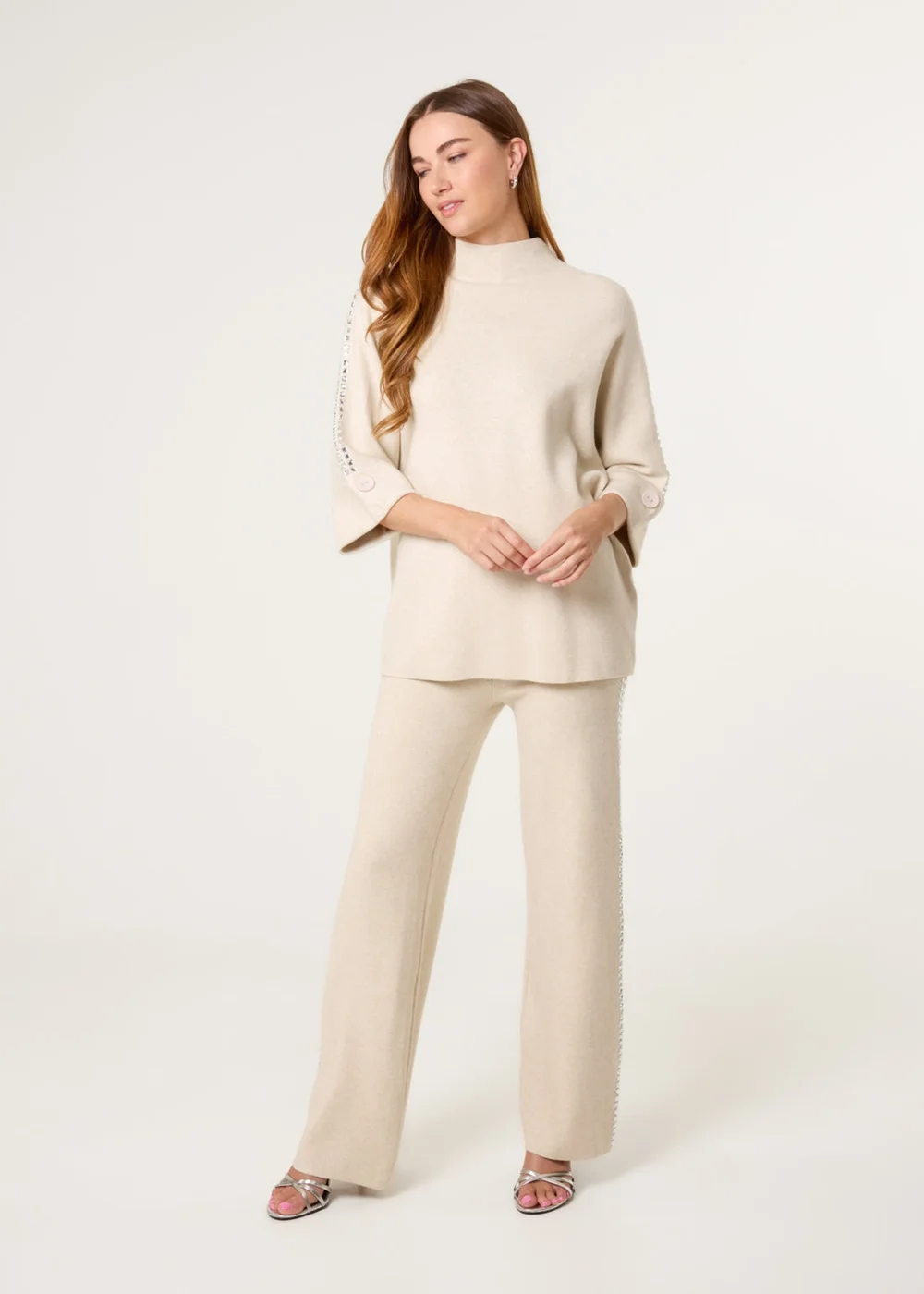 Blue Vanilla Stone Square Rhinestone Trousers - L/XL Image 1