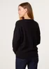 Blue Vanilla Black Plain Crew Neck Jumper - Medium/Large Image 4