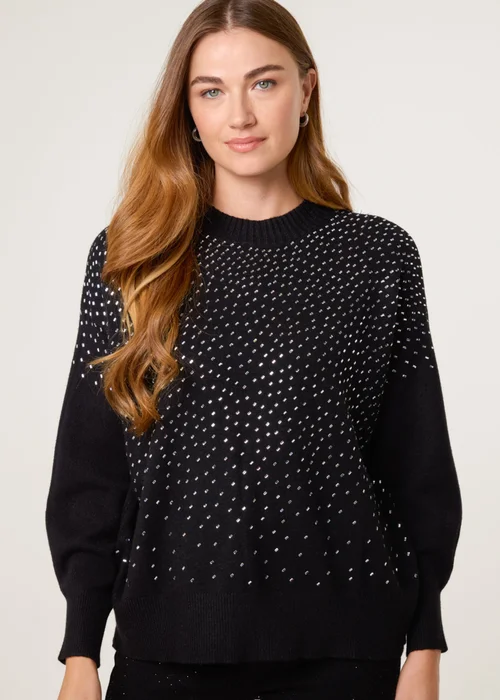 Blue Vanilla Black Diamante Jumper - Large/Extra Large Image 3