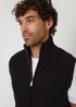 Threadbare Black Knitted Quilted Gilet With Ribbed Funnel Neck - XL Image 4