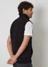 Threadbare Black Knitted Quilted Gilet With Ribbed Funnel Neck - XL Image 2