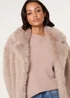 Blue Vanilla Beige Short Faux Fur Coat - 18-20 Image 4