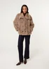 Blue Vanilla Camel Reversible Short Faux Fur Coat - M Image 3