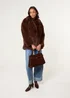 Blue Vanilla Brown Short Faux Fur Coat - 18-20 Image 2