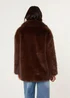 Blue Vanilla Brown Short Faux Fur Coat - 18-20 Image 4
