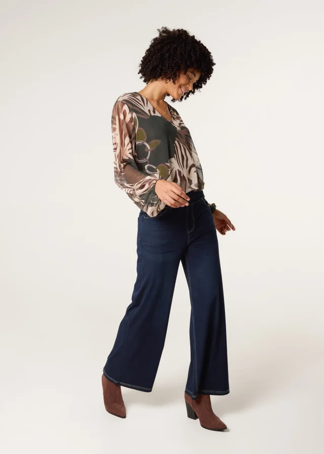 Blue Vanilla Blue Elasticated Washed Jeans