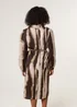 Blue Vanilla Beige Printed Puff Sleeve Button Through Midi Dress - 18 Image 4