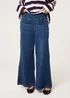 Blue Vanilla Blue Multi Stretch Wide Leg Jeans - XL Image 2