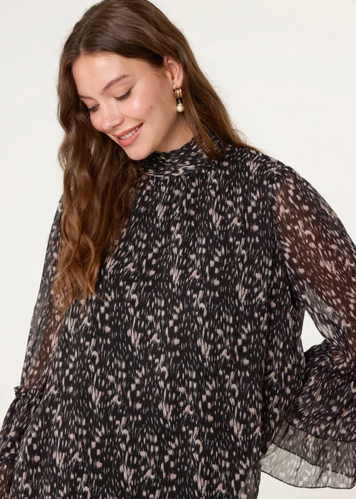 Blue Vanilla Black Frill Sleeve Blouse - Small/Medium Image 3