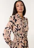 Blue Vanilla Navy Border Print Shirt Dress - XL Image 2