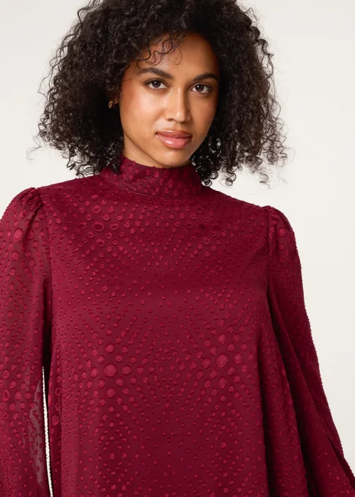 Blue Vanilla Red High Neck Shift Dress - 16 Image 3