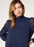 Blue Vanilla Navy High Neck Shift Dress - 10 Image 3