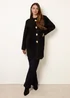 Blue Vanilla Black Overcoat With Classic Collar - S/M Image 3