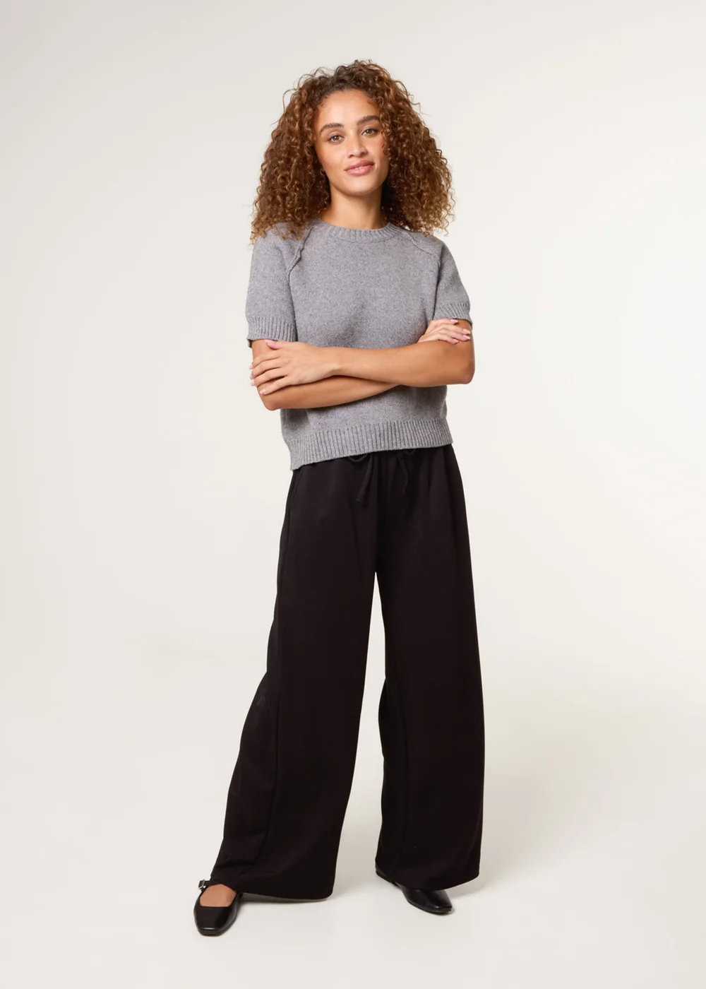 Blue Vanilla Black Wide Leg Trouser - S/M Image 1