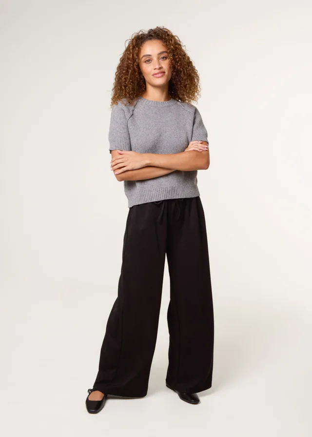 Blue Vanilla Black Wide Leg Trouser