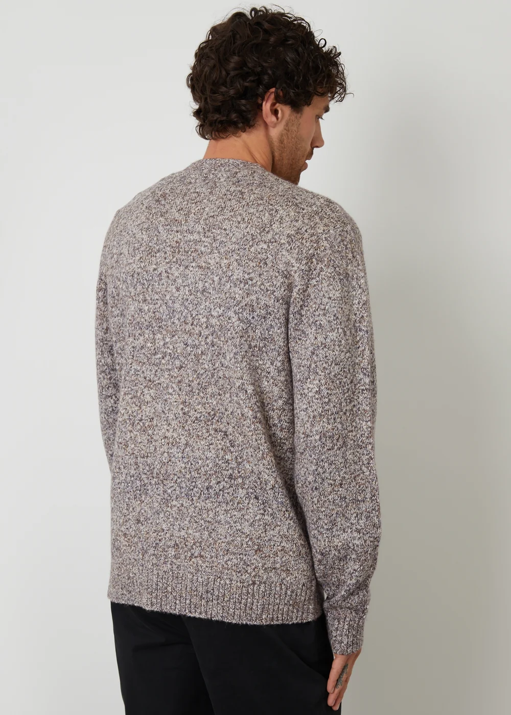 Threadbare Brown Cotton Blend Knitted Button Up Cardigan - Large Image 2