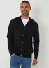Threadbare Black Cotton Blend Knitted Cardigan - Small Image 1
