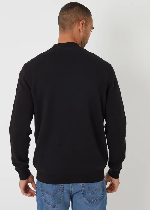 Threadbare Black Cotton Blend Knitted Cardigan - Small Image 2