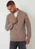 Threadbare Taupe Shawl Collar Knitted Cardigan - XXL Image 1