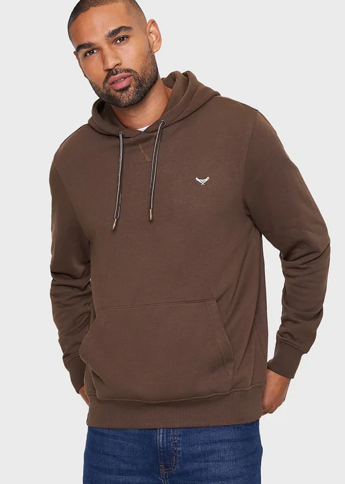 Threadbare Chocolate Cotton Blend Pullover Hoody - XL Image 1