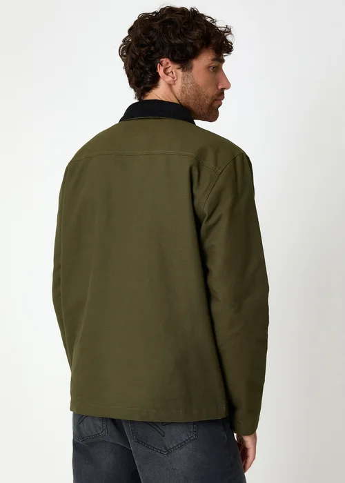 Threadbare Khaki Cotton Twill Lightweight Jacket - M Image 2