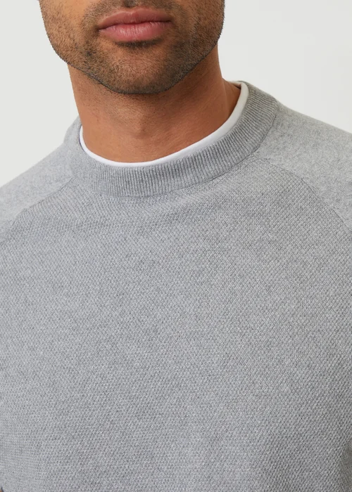 Threadbare Grey Mock Tee Textured Knit Crew Neck Jumper - XXL Image 4