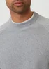 Threadbare Grey Mock Tee Textured Knit Crew Neck Jumper - XXL Image 4