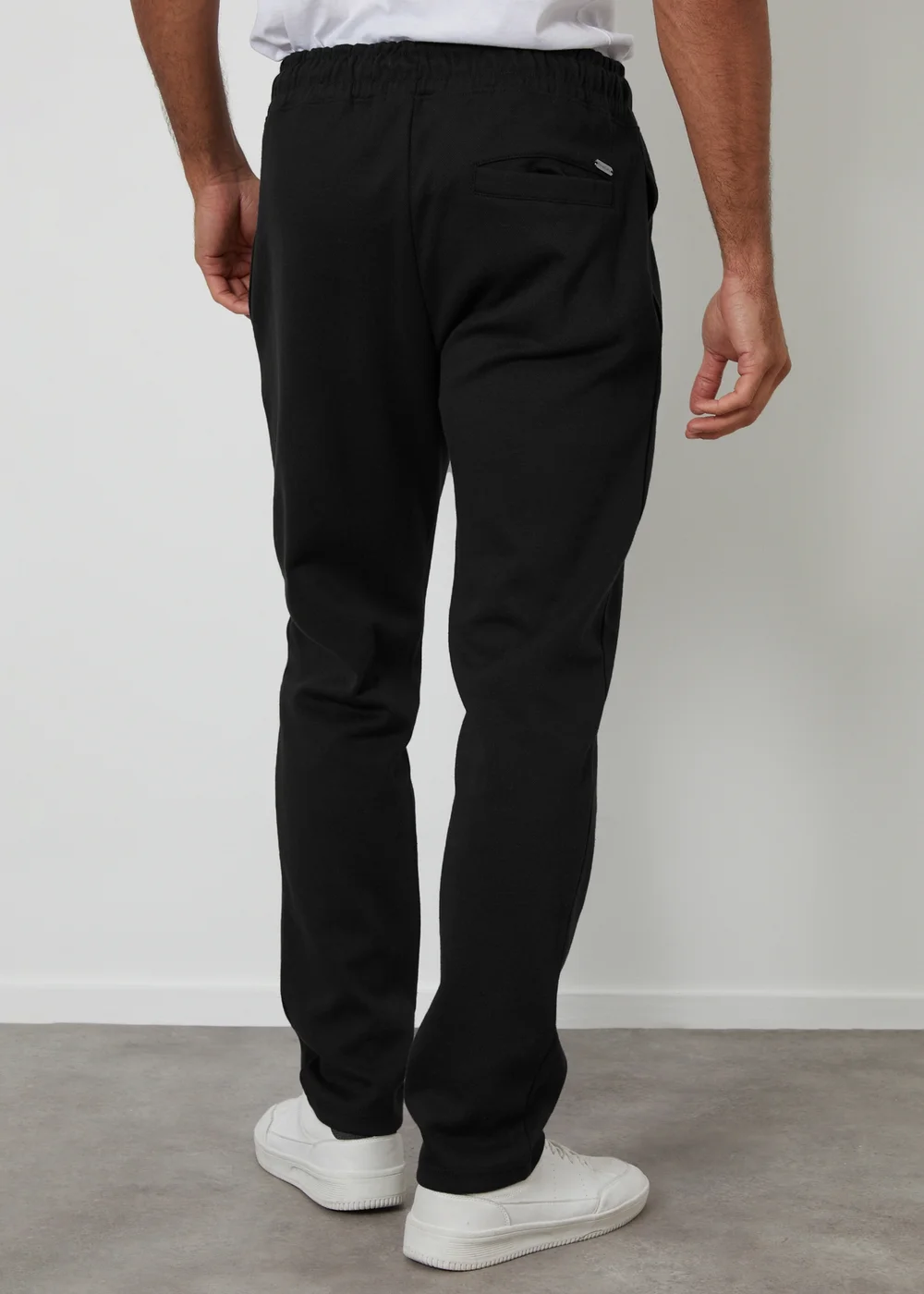 Threadbare Black Pintuck Pique Joggers - 2XL Image 2