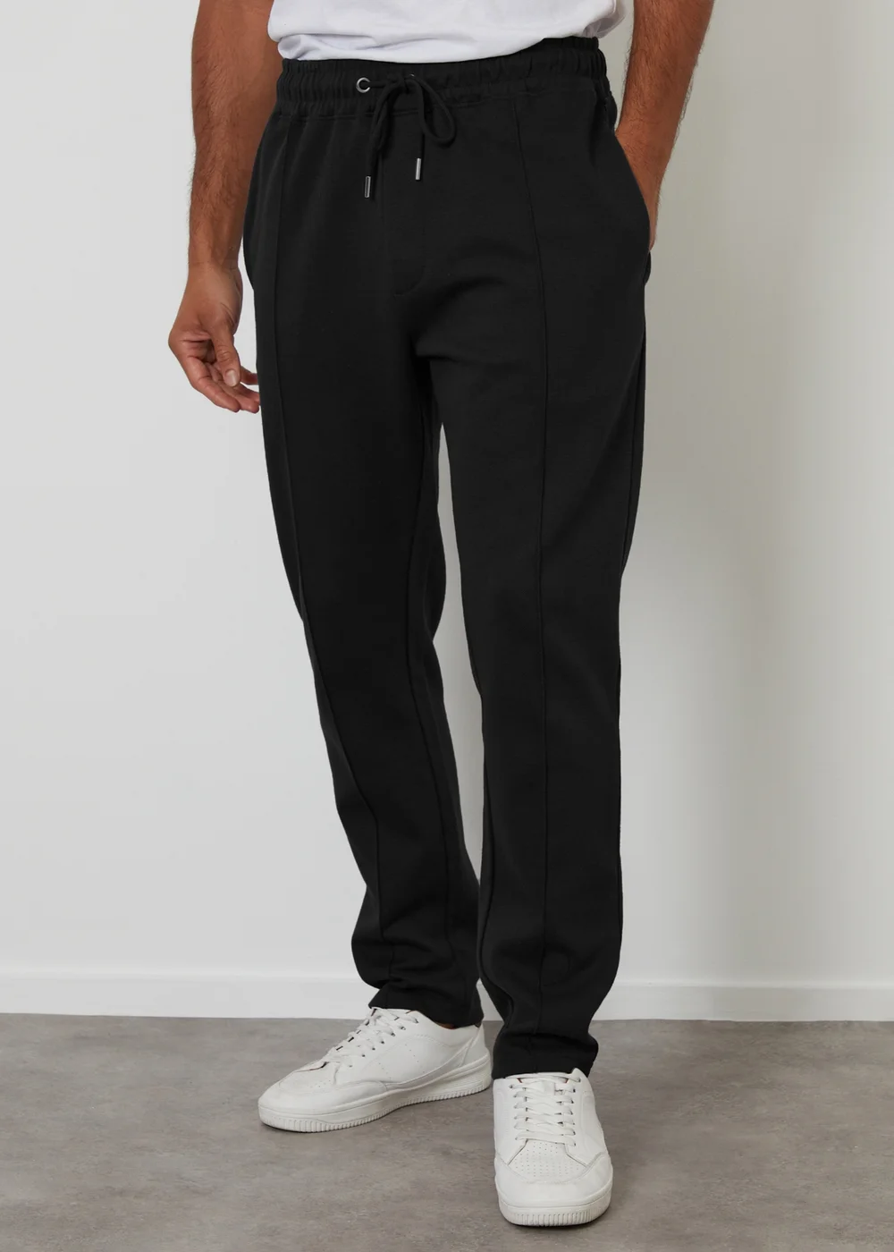 Threadbare Black Pintuck Pique Joggers - 2XL Image 1