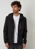 Threadbare Black Showerproof Hooded Microfleece Lined Jacket - 2XL Image 1