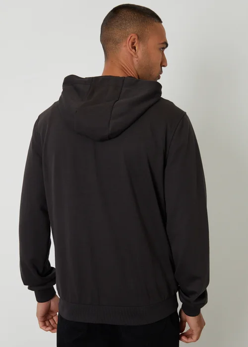 Threadbare Black Quilted Hybrid Hooded Jacket - XL Image 2