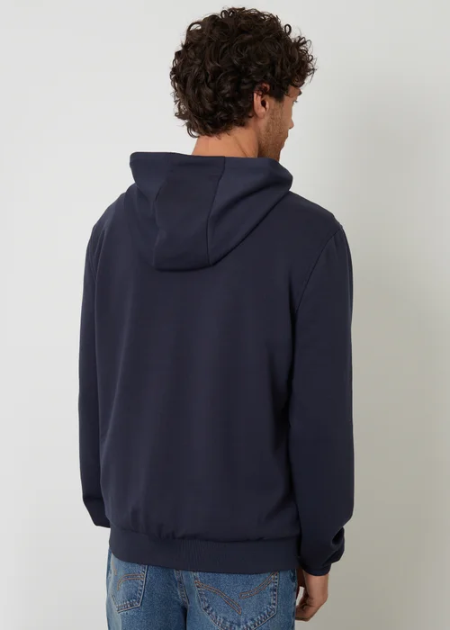 Threadbare Navy Quilted Hybrid Hooded Jacket - M Image 2