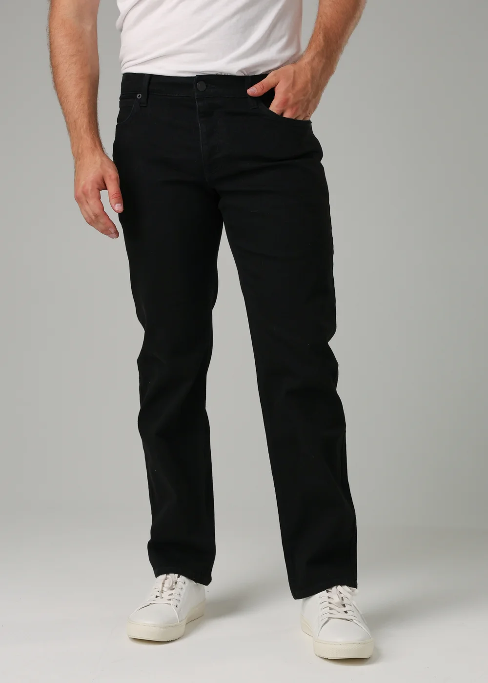 French Connection Black Cotton Straight Leg Stetch Denim Jeans - 32/L32 Image 1