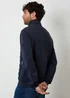 Threadbare Navy Quilted Hybrid Funnel Neck Jacket - XL Image 2